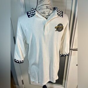 Size S Vintage 90's Authentic CHEERS TV Show Bar Polo Shirt Check Made USA Promo